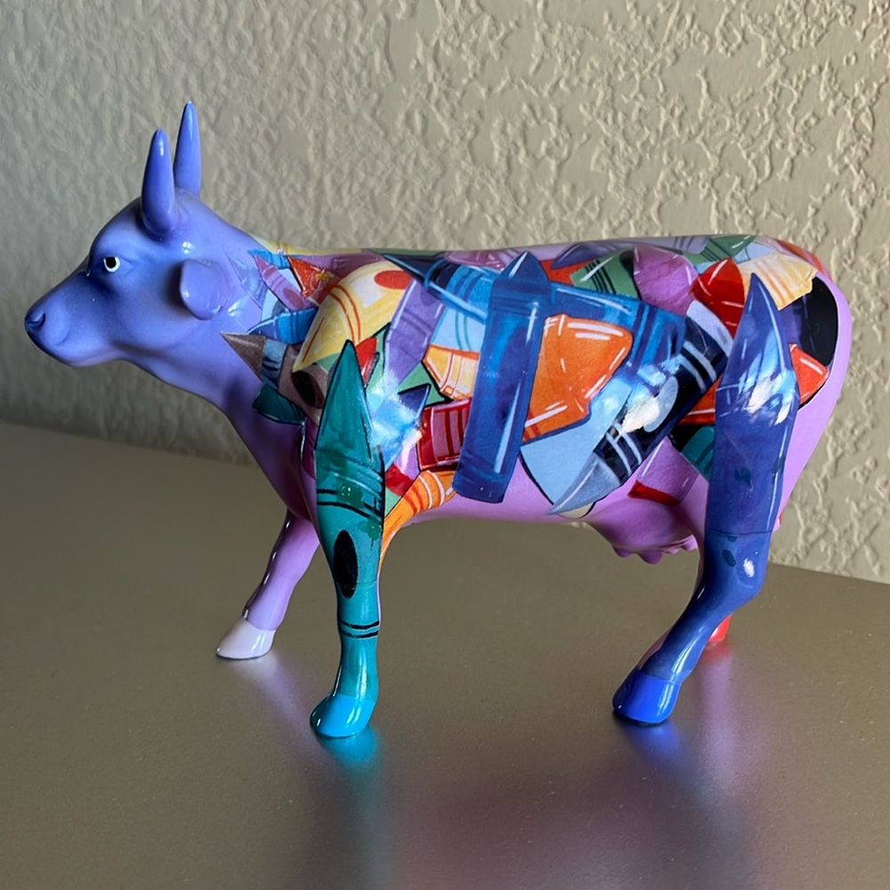 Cow Parade Crayon Cow 2001